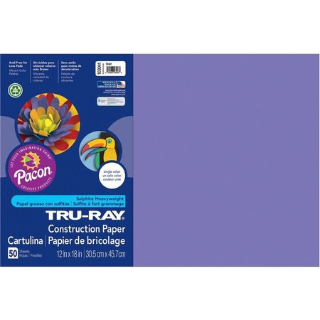 Tru-Ray Paper, Const, 12X18, Vlt, 50Sh Pk PAC103041